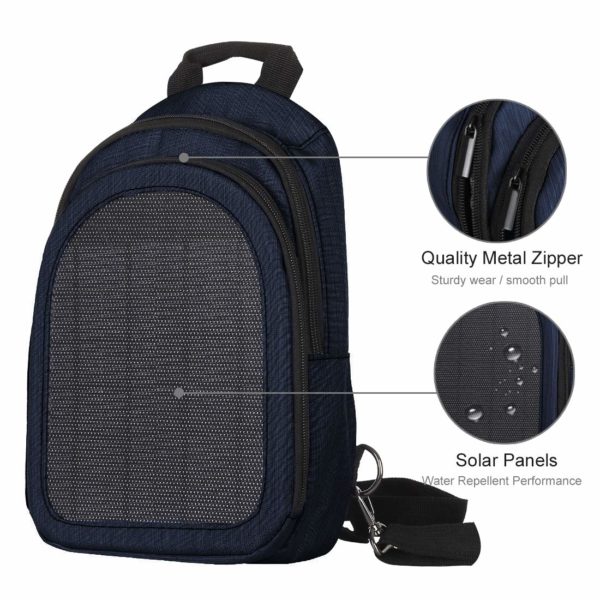 HAWEEL 5V Solar Panel Power Single & Double Shoulder Backpack Bag