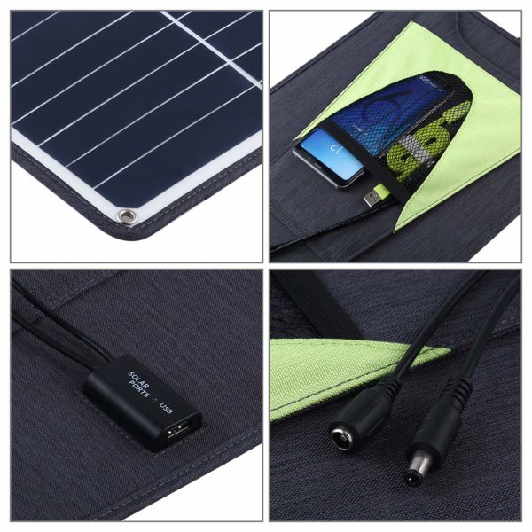 HAWEEL Portable 20W Monocrystalline Silicon Solar Power