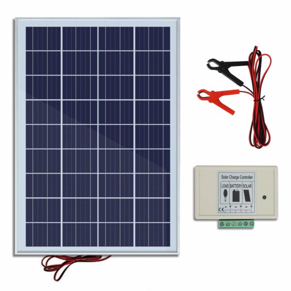 ECO-WORTHY 20W 12V IP65 Solar Panel Kit: 25W Off Grid Polycrystalline